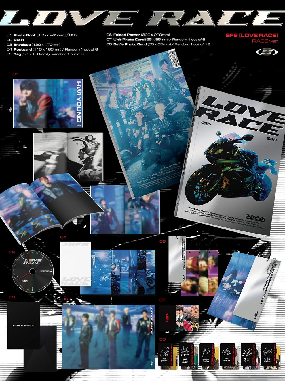(SIGNED) SF9 - LOVE RACE - 15th Mini Album