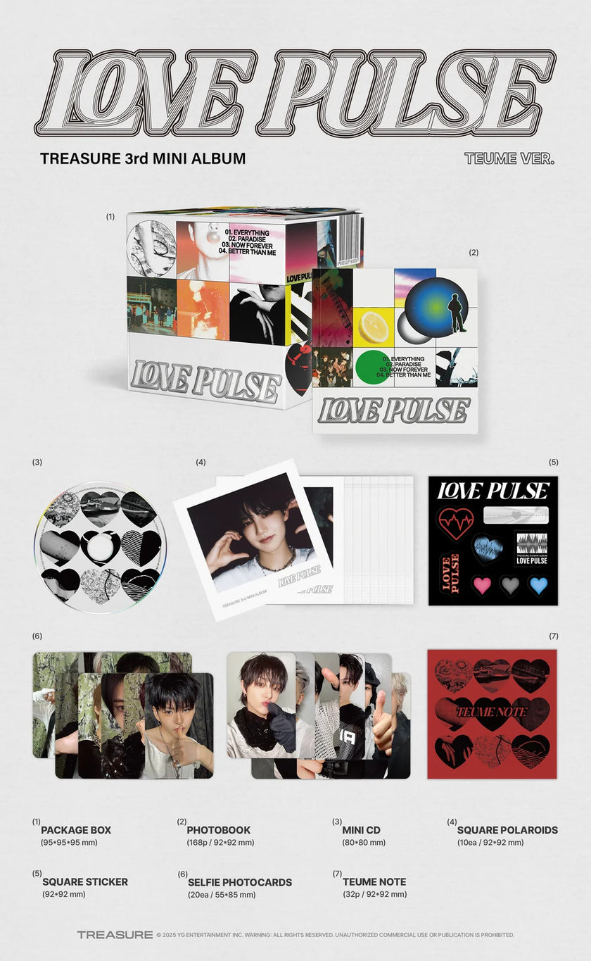TREASURE - LOVE PULSE - 3rd Mini Album (TEUME Ver.)