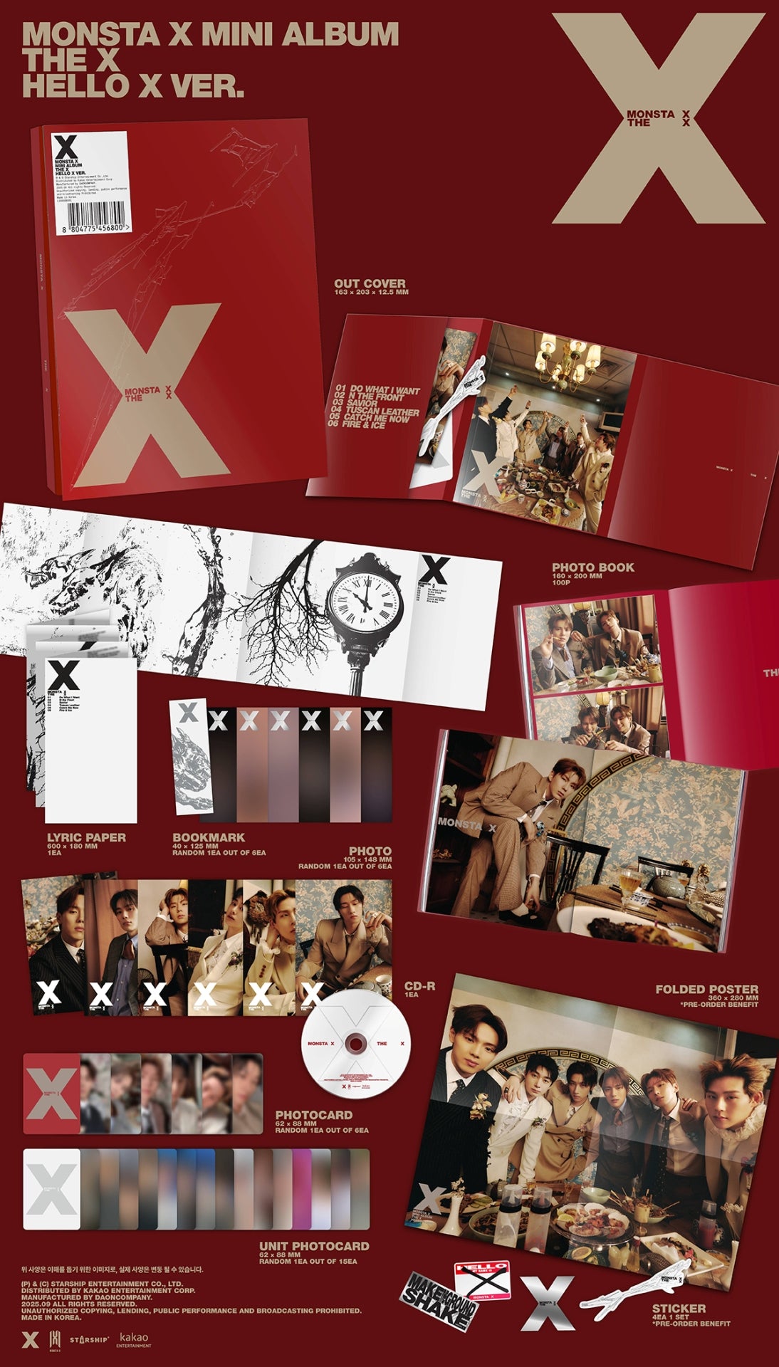 MONSTA X - THE X - 13th Mini Album 