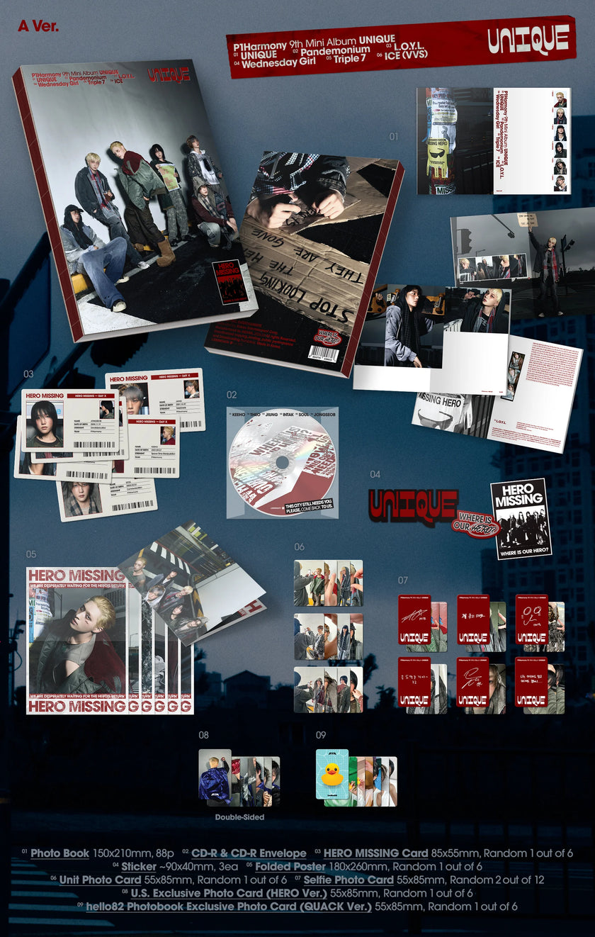 P1Harmony - UNIQUE - Europe POP-UP Exclusive - 9th Mini Album