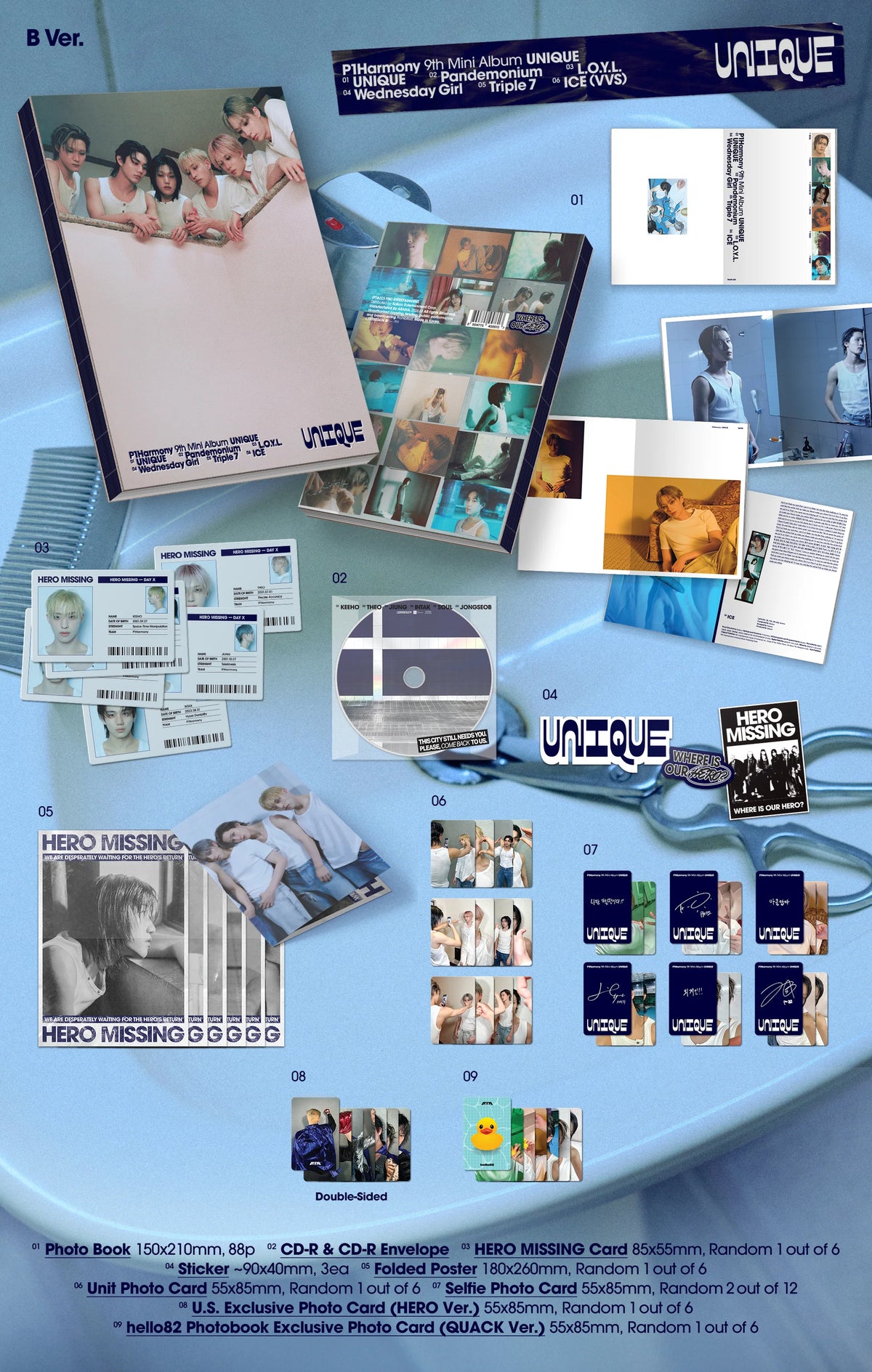 P1Harmony - UNIQUE - Europe POP-UP Exclusive - 9th Mini Album