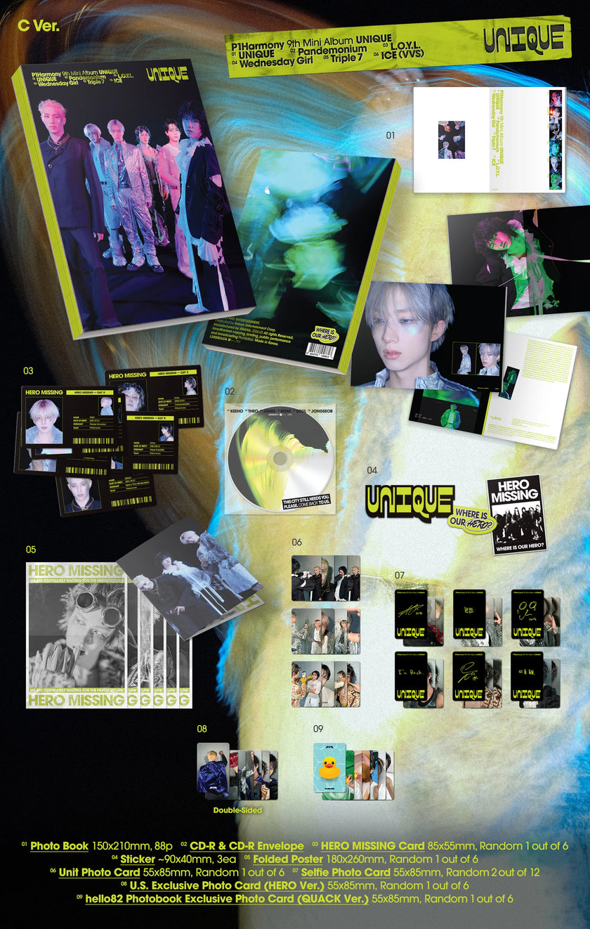 P1Harmony - UNIQUE - Europe POP-UP Exclusive - 9th Mini Album