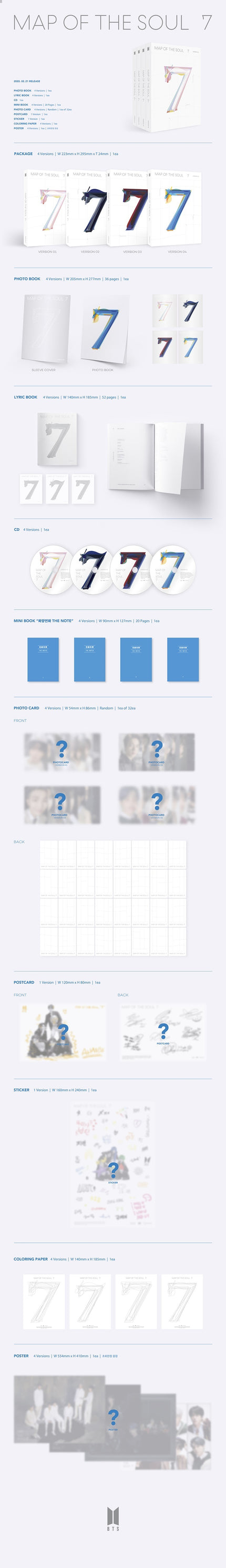 BTS - MAP OF THE SOUL: 7 - 4th Album