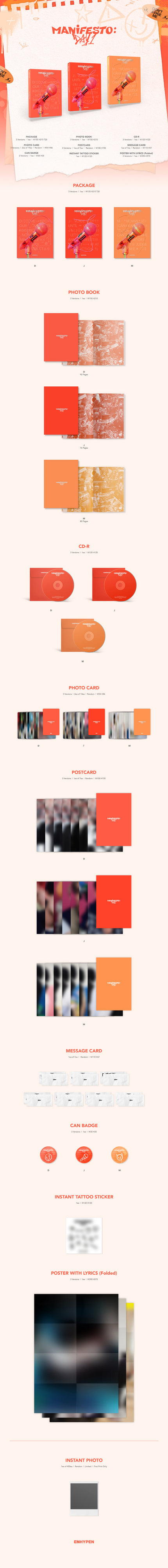 ENHYPEN - MANIFESTO: DAY 1 (Photobook Ver.)