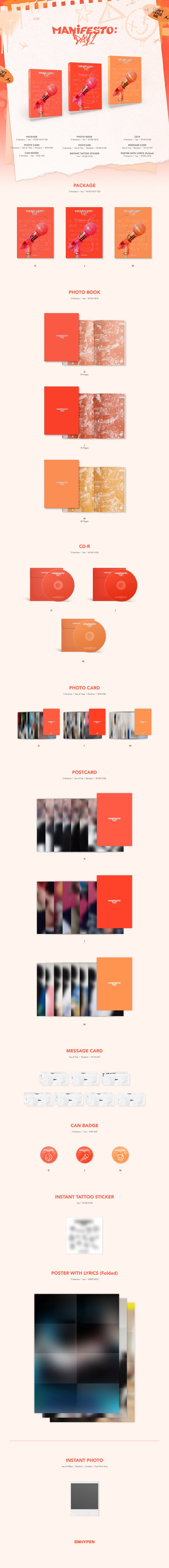 ENHYPEN - MANIFESTO: DAY 1 (Photobook Ver.)