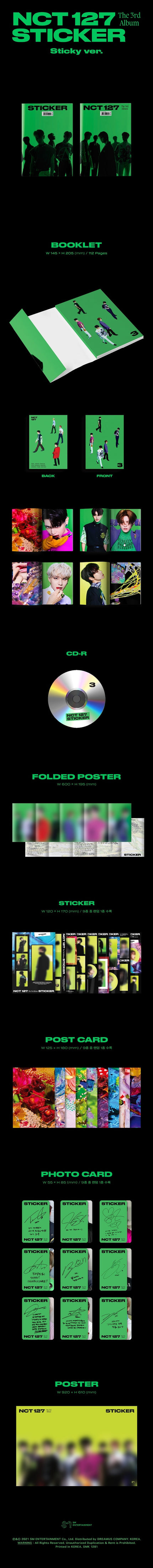 NCT 127 - STICKER - 3rd Album