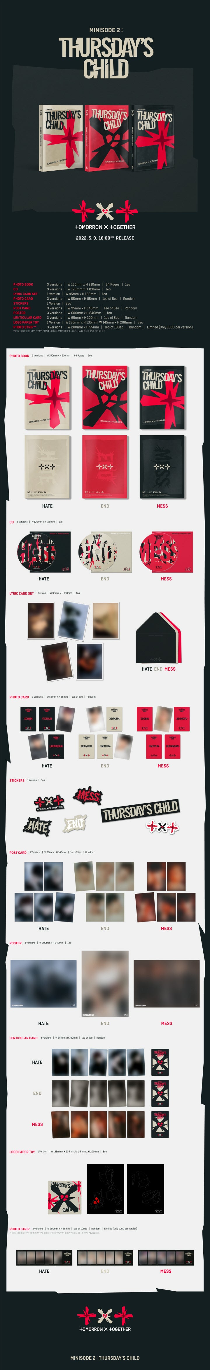 TXT - Minisode 2 : THURSDAY's CHILD - 4th Mini Album (Photobook Ver.)
