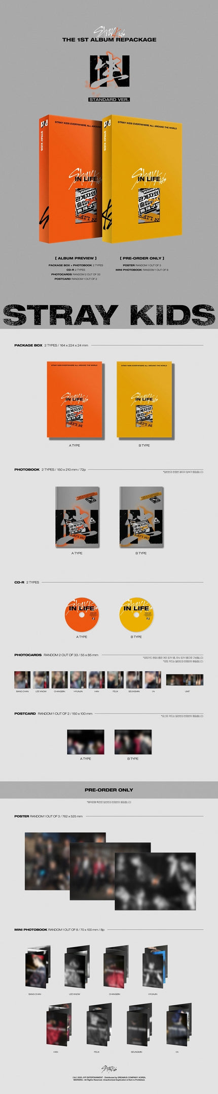 Stray Kids - IN生 (IN LIFE) - 1st Album Repackage (Standard Ver.)