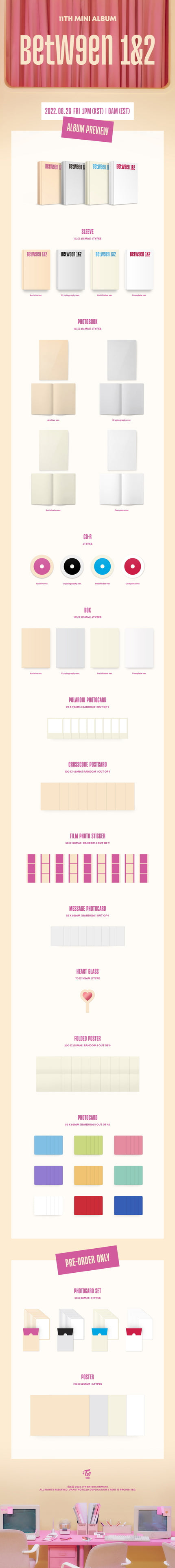 TWICE - Between 1&2 - 11th Mini Album