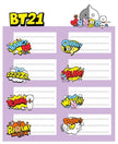 BT21 - Haftetiketten