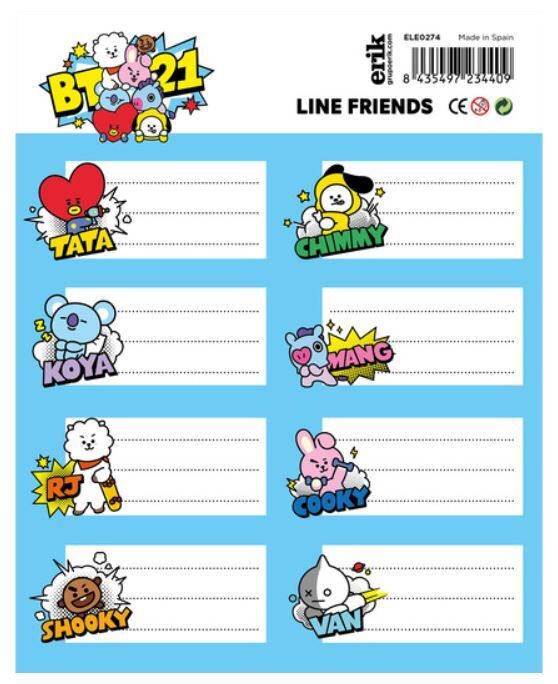 BT21 - Haftetiketten