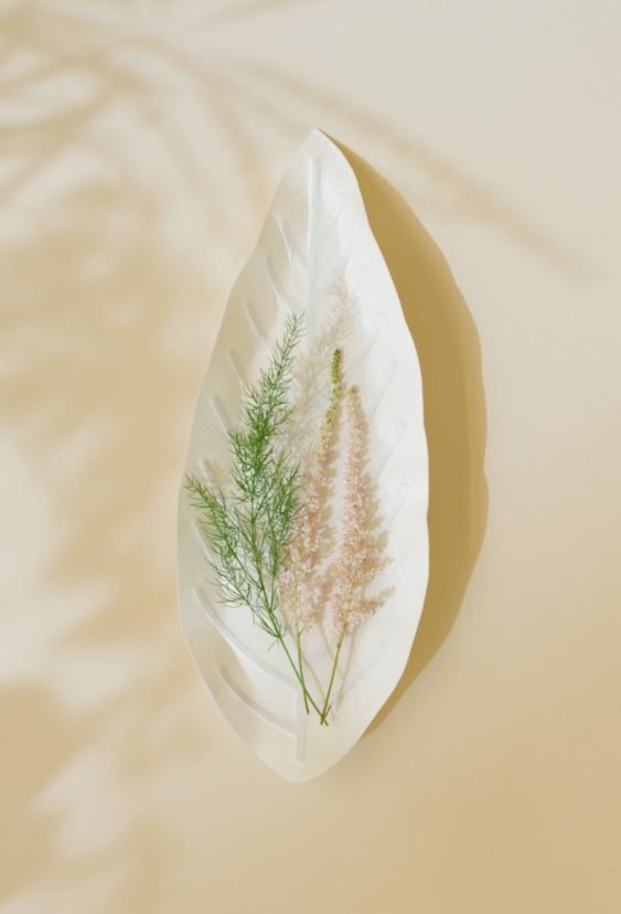 Hanji Schale Blatt Weiß