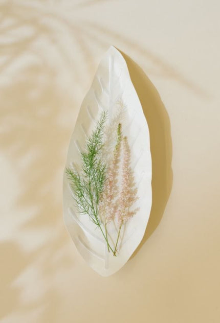 Hanji Schale Blatt Weiß