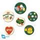 BT21 - Badges Green Planet (6 Stück)