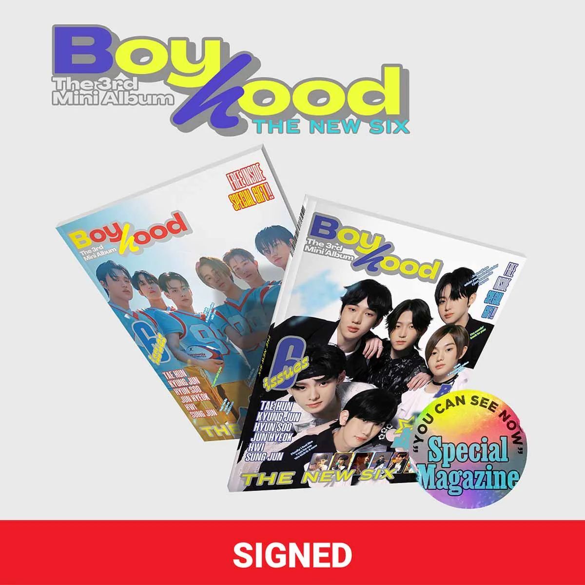 (SIGNED) TNX (THE NEW SIX) - Boyhood - 3rd Mini Album