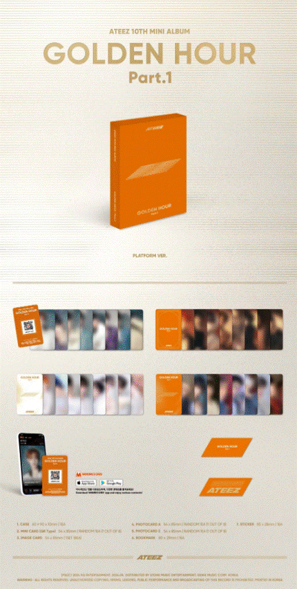 ATEEZ - GOLDEN HOUR : Part.1 - 10th Mini Album (Platform Ver.)