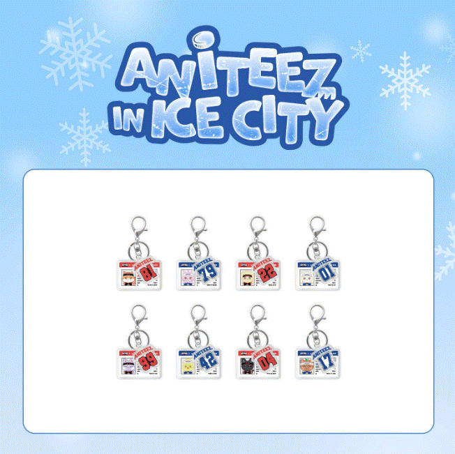 ANITEEZ in Ice City (ATEEZ) - Hockey Player Card Acrylic Keyring