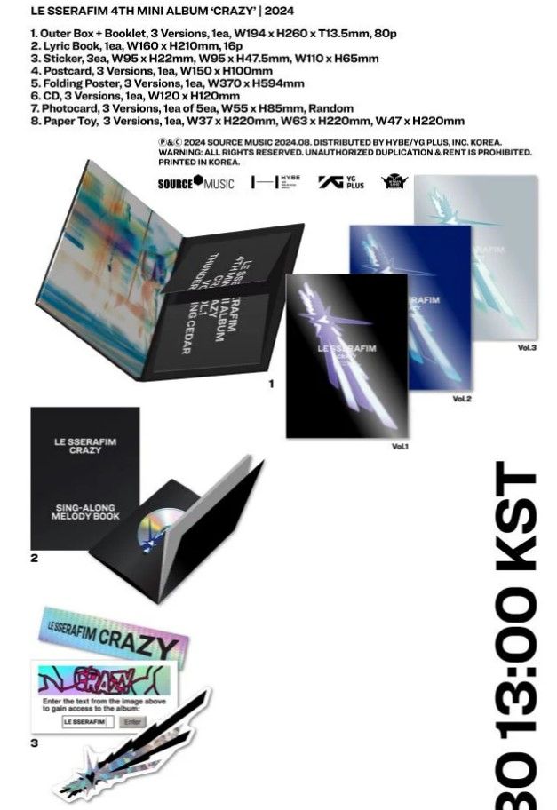 LE SSERAFIM - CRAZY - 4th Mini Album (Photobook Ver.)