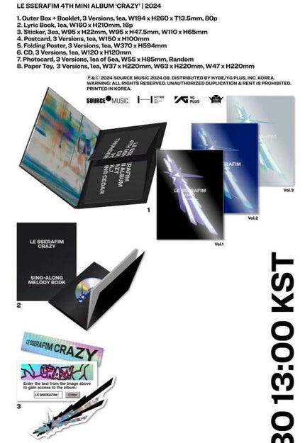 LE SSERAFIM - CRAZY - 4th Mini Album (Photobook Ver.)