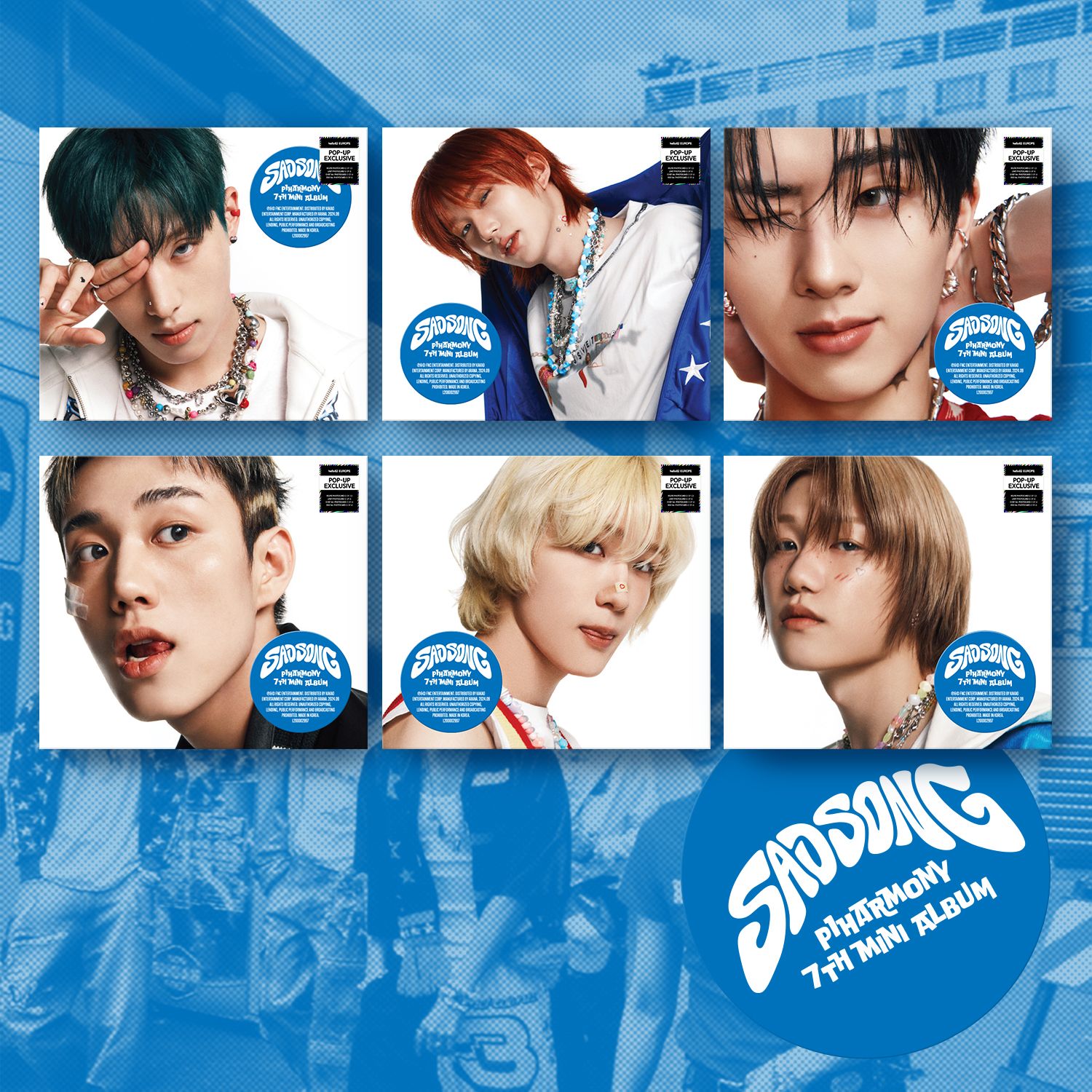 P1Harmony - SAD SONG - Europe POP-UP Exclusive - 7th Mini Album (Digipack Ver.)