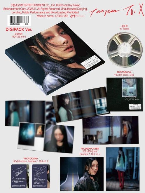TAEYEON (Girls' Generation) - To. X - 5th Mini Album (Digipack Ver.)