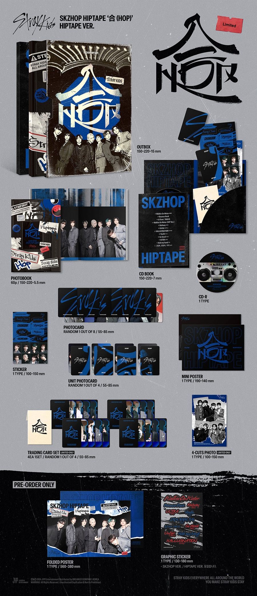 Stray Kids - SKZHOP HIPTAPE 合 (HOP) (HIPTAPE Ver. / LIMITED Ver.)