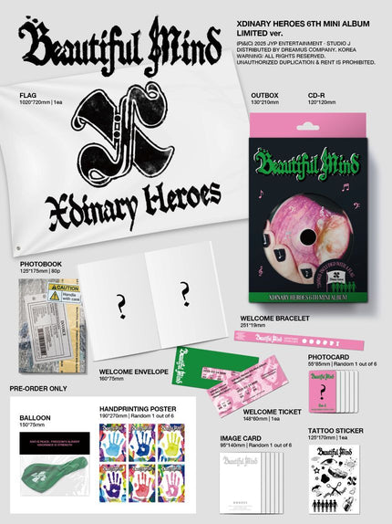 Xdinary Heroes - Beautiful Mind - 6th Mini Album (Limited Ver.)