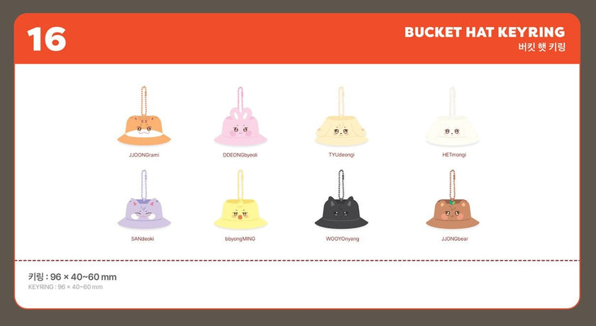 ANITEEZ in Treasure (ATEEZ) - Bucket Hat Keyring