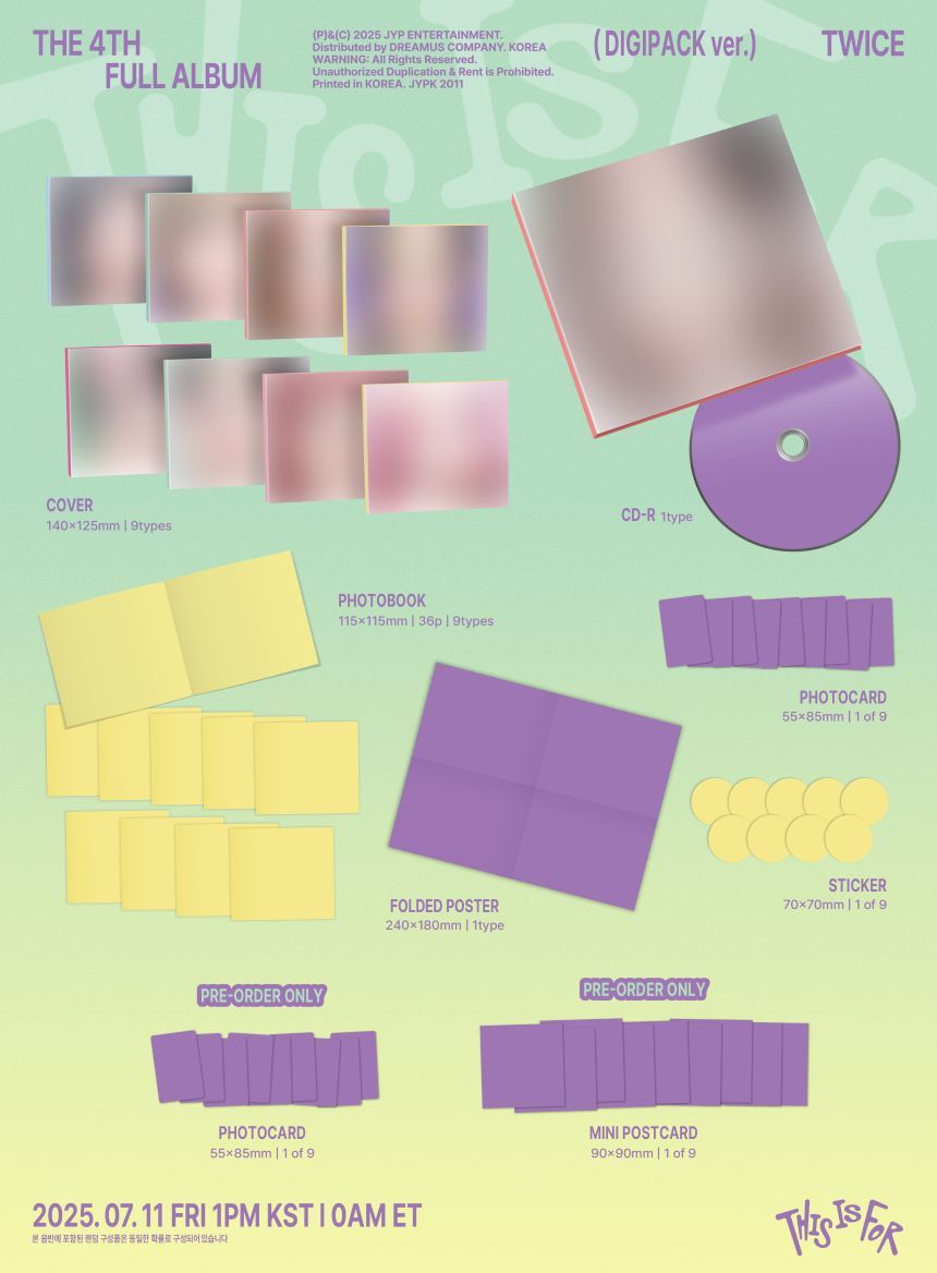 TWICE - THIS IS FOR - 4th Album (DIGIPACK Ver.)
