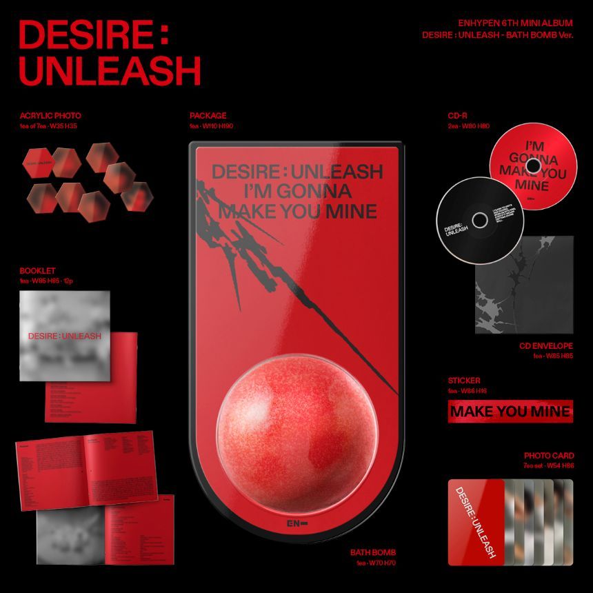 ENHYPEN - DESIRE: UNLEASH - 6th Mini Album (Bathbomb Ver.)