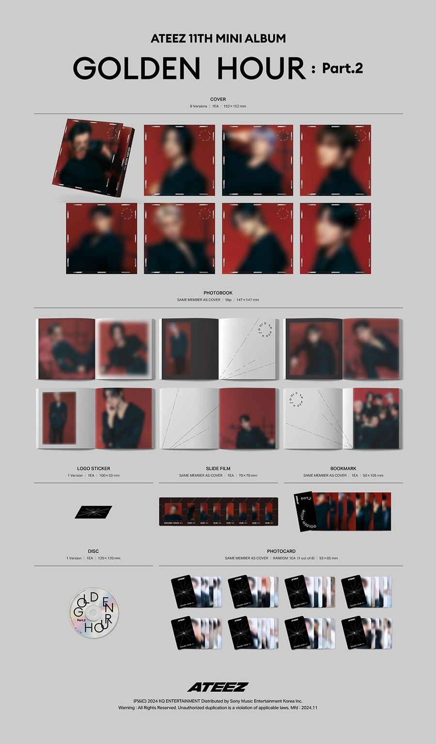 ATEEZ - GOLDEN HOUR : Part.2 - 11th Mini Album (Digipack Ver.)