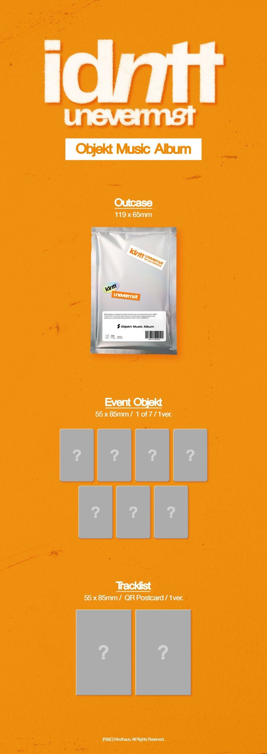 idntt - unevermet - 1st Mini Album (Objekt Music Album Ver.)