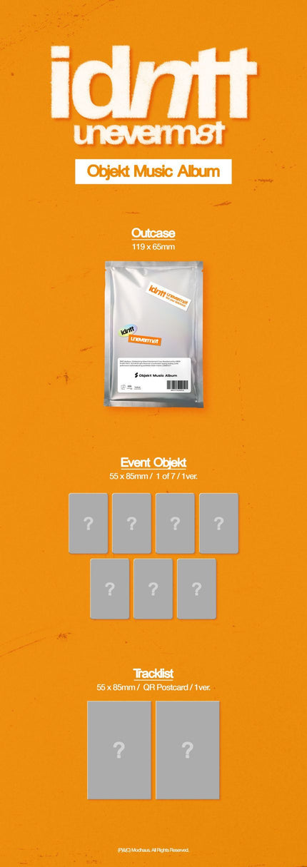 idntt - unevermet - 1st Mini Album (Objekt Music Album Ver.)