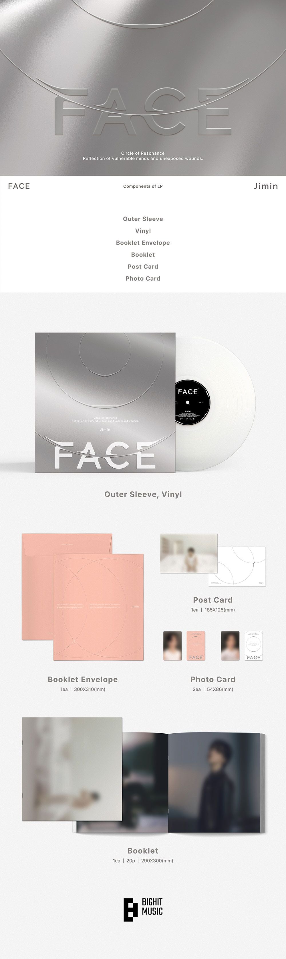 Jimin (BTS) - FACE - 1st Solo Album (Vinyl)