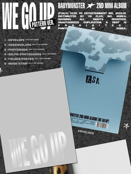 BABYMONSTER - WE GO UP - 2nd Mini Album (PATTERN Ver.)