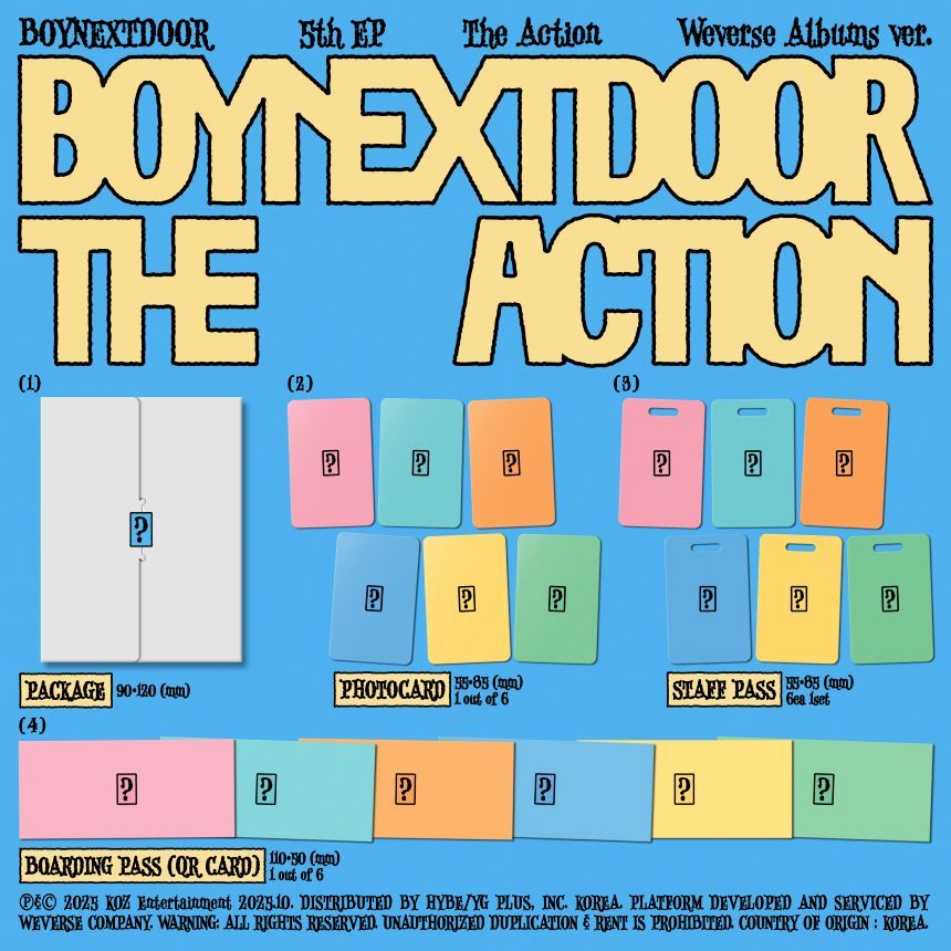 BOYNEXTDOOR - THE ACTION - 5th EP Album (Weverse Albums Ver.)