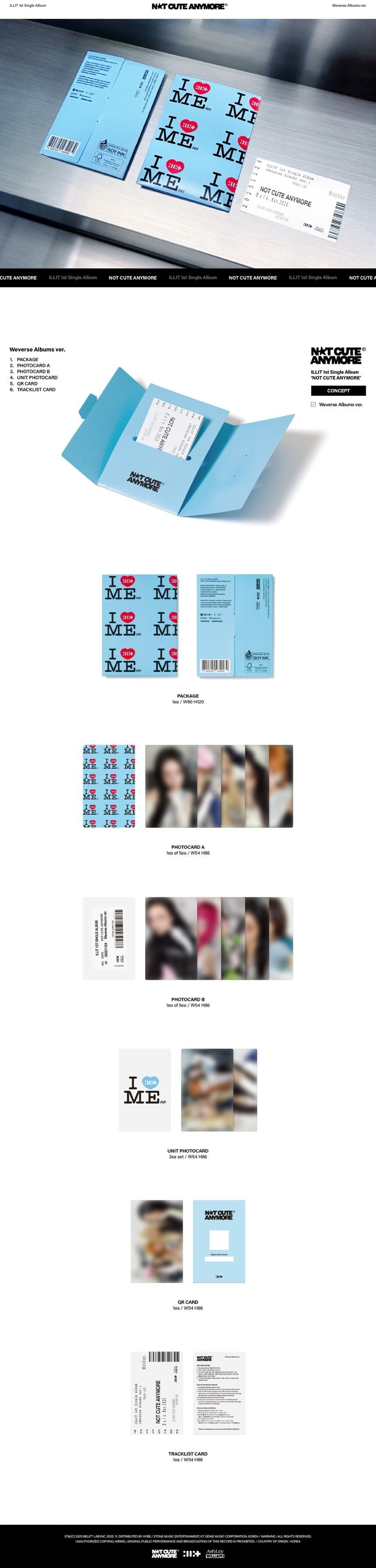 ILLIT - NOT CUTE ANYMORE - 1st Single Album (Weverse Albums Ver.)