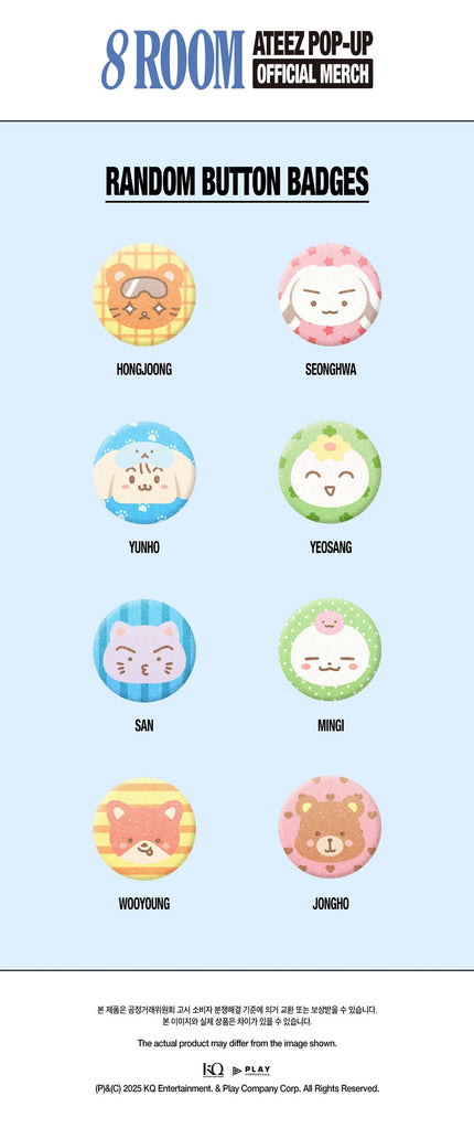 ATEEZ 8 ROOM - Button Badge