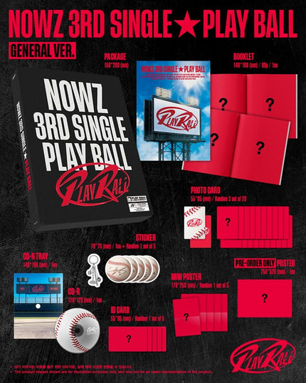 (SIGNED) NOWZ - Play Ball - 3rd Single Album (General Ver.)