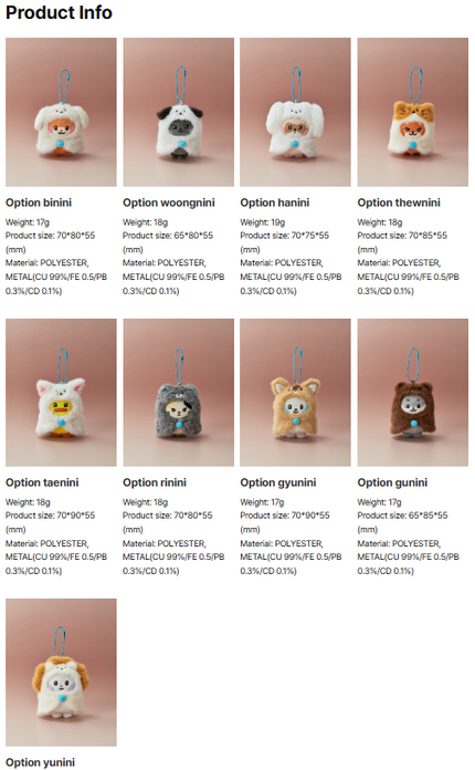 ZEROBASEONE - Zeroni Mini Plush Keyring Wonderland