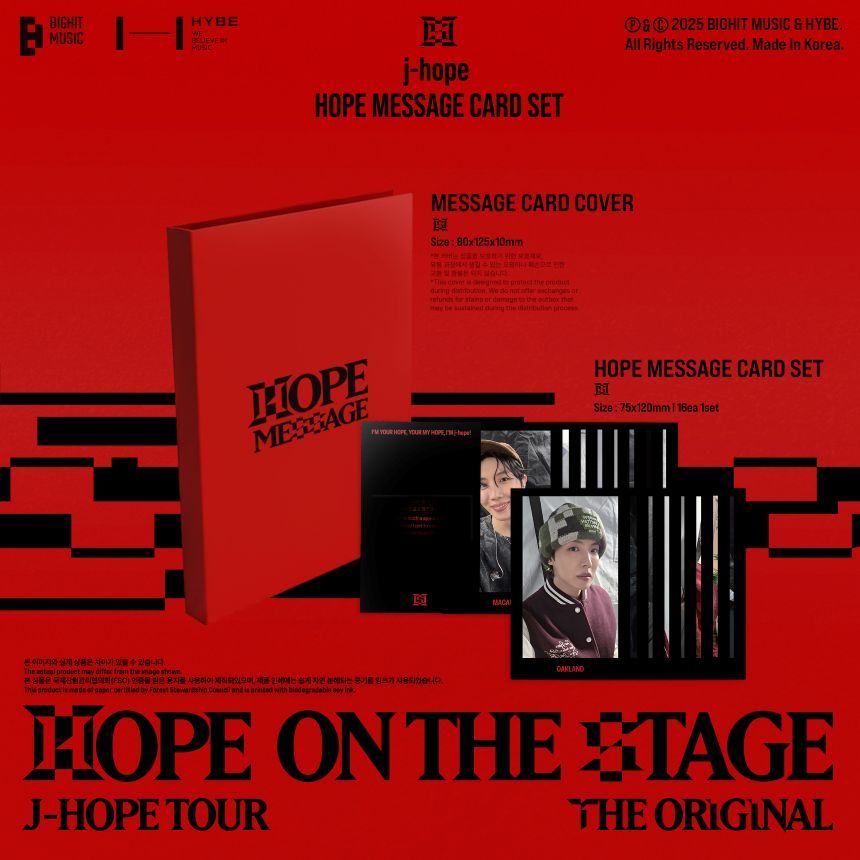 j-hope (BTS) - Hope on the Stage: message card set