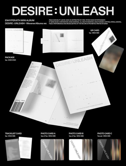 ENHYPEN - DESIRE: UNLEASH - 6th Mini Album (Weverse Albums Ver.)