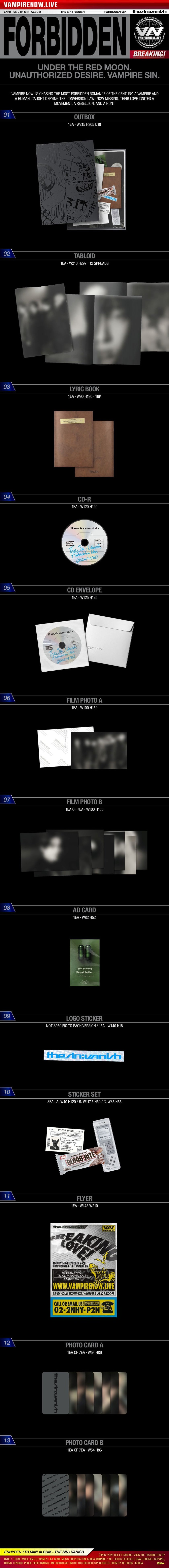 ENHYPEN - THE SIN : VANISH - 7th Mini Album