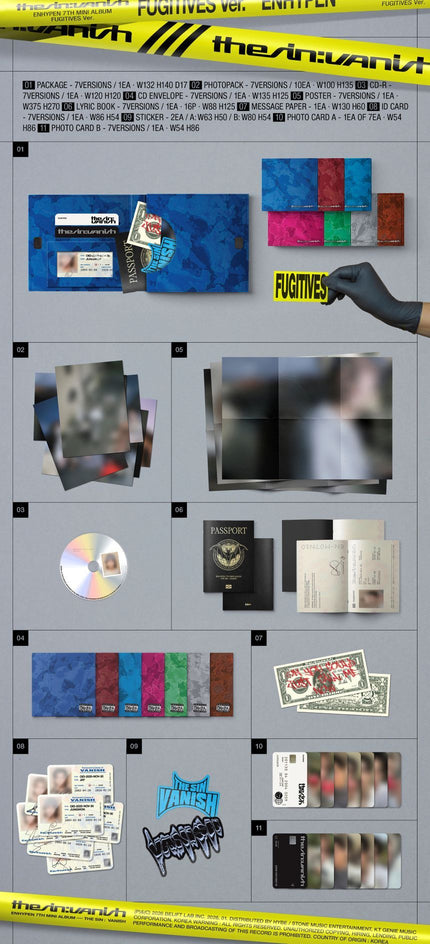 ENHYPEN - THE SIN : VANISH - 7th Mini Album (FUGITIVES Ver.)