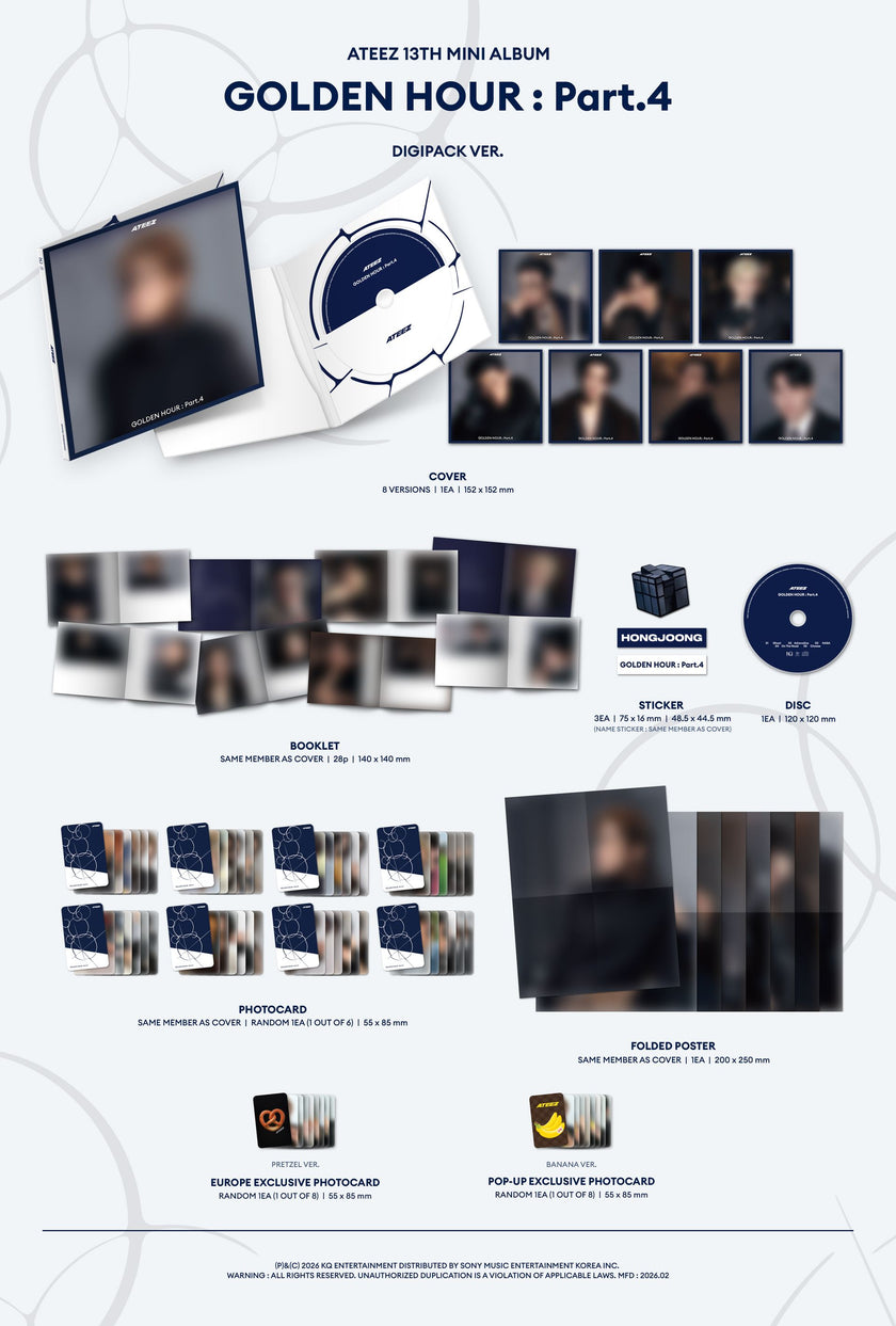 ATEEZ - GOLDEN HOUR : Part.4 (Digipack) - Europe POP-UP Exclusive