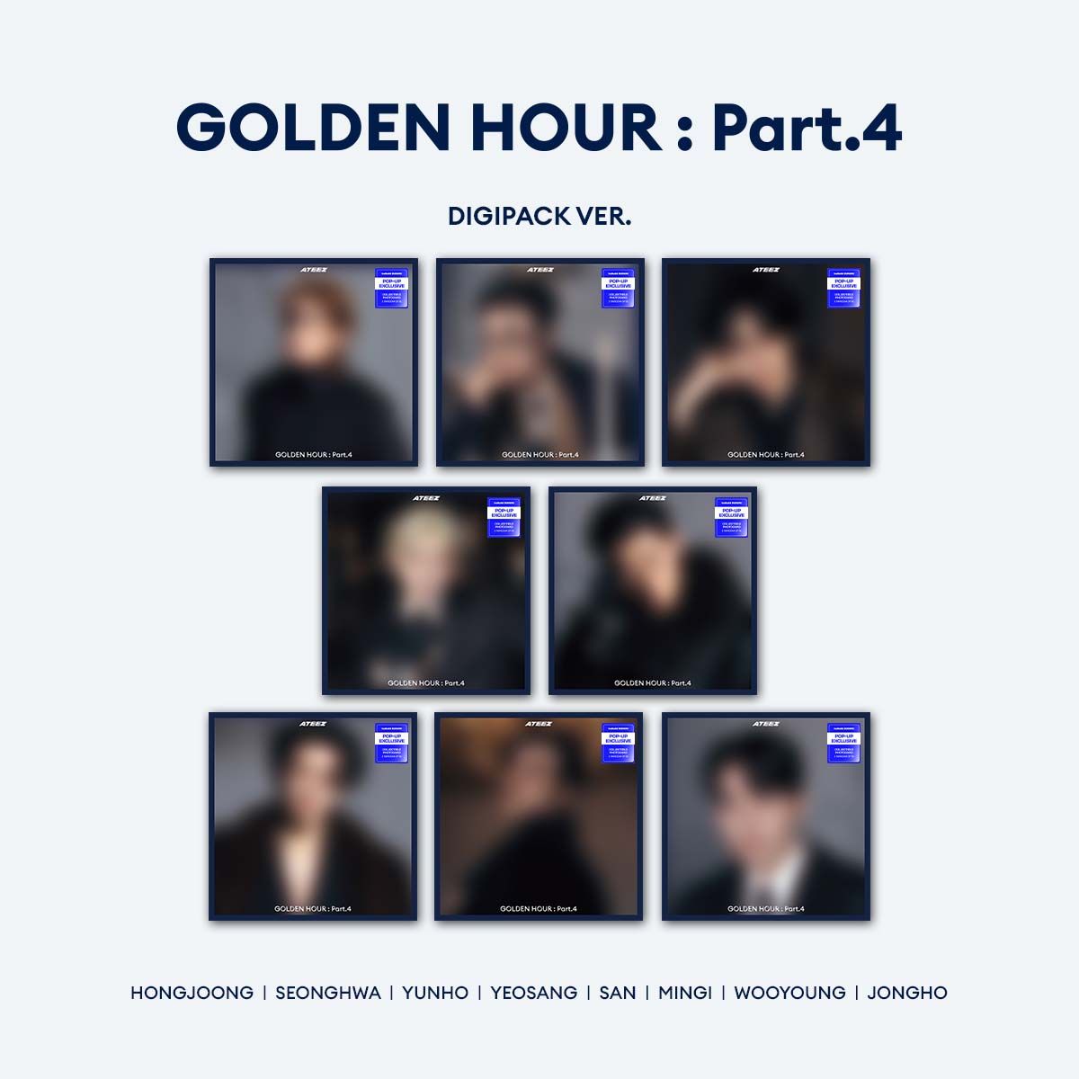 ATEEZ - GOLDEN HOUR : Part.4 - Europe POP-UP Exclusive - 13th Mini Album (Digipack Ver.)