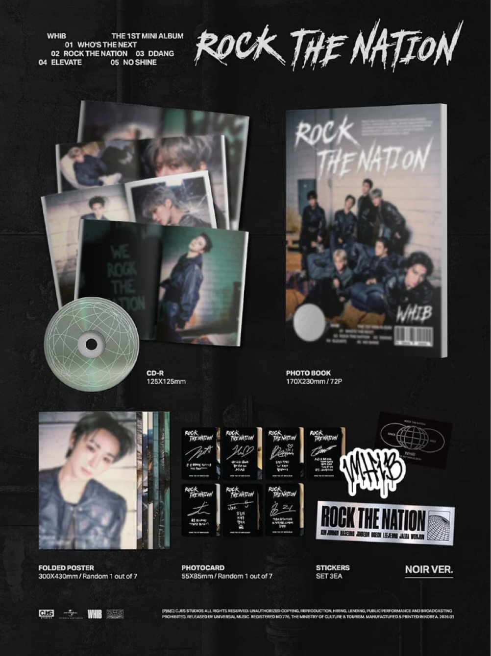 WHIB - ROCK THE NATION - 1st Mini Album