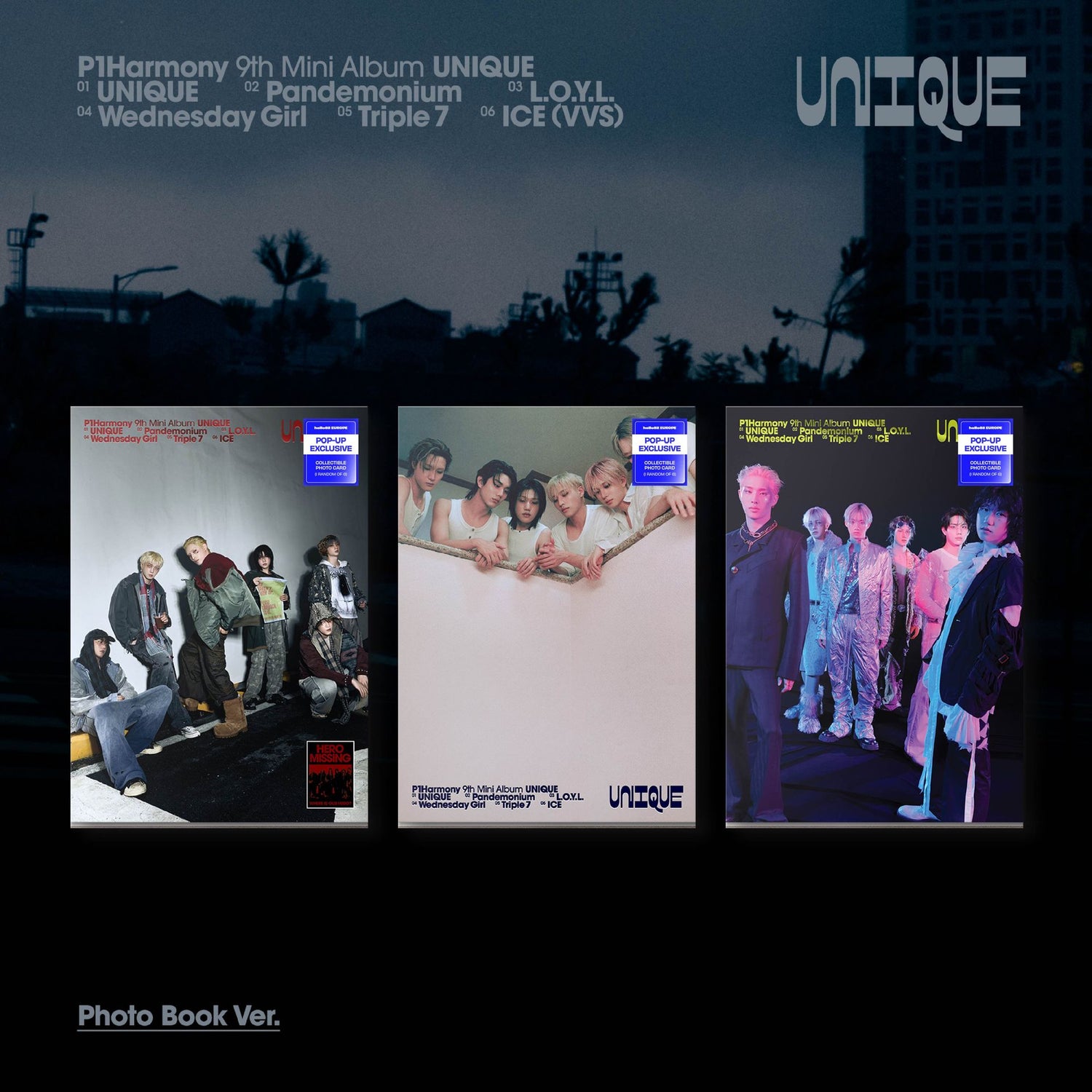 P1Harmony - UNIQUE - Europe POP-UP Exclusive - 9th Mini Album