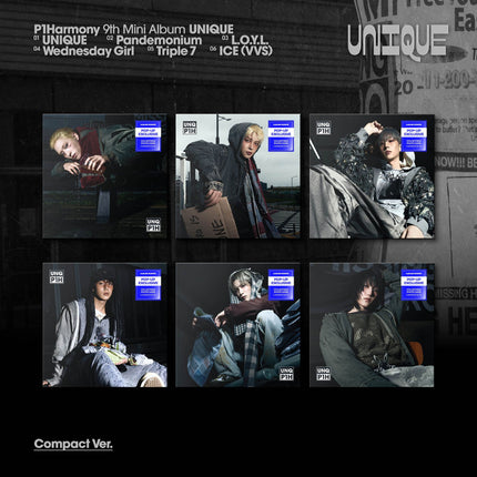 P1Harmony - UNIQUE - Europe POP-UP Exclusive - 9th Mini Album (Compact Ver.)