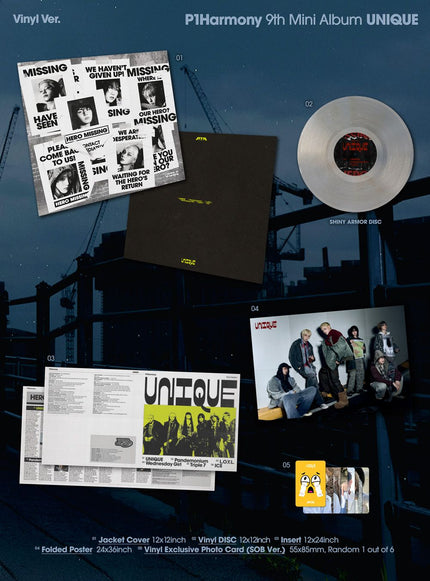 P1Harmony - UNIQUE - POP-UP Exclusive - 9th Mini Album (Vinyl)